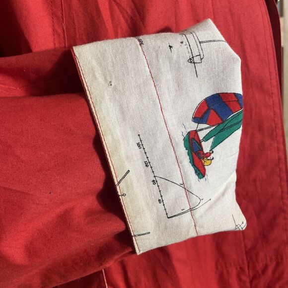 Fox Run Women Jacket Red Long Trench Cotton Fall Winter Coat - Picture 10 of 13